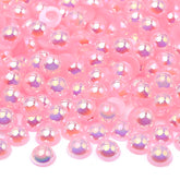 Light Pink AB Resin Flat Back Pearls Multi Sizes WholesaleRhinestone